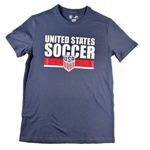 US Soccer Mens Navy Graphic T-Shirt Small Icon Sports USA USMNT NWT